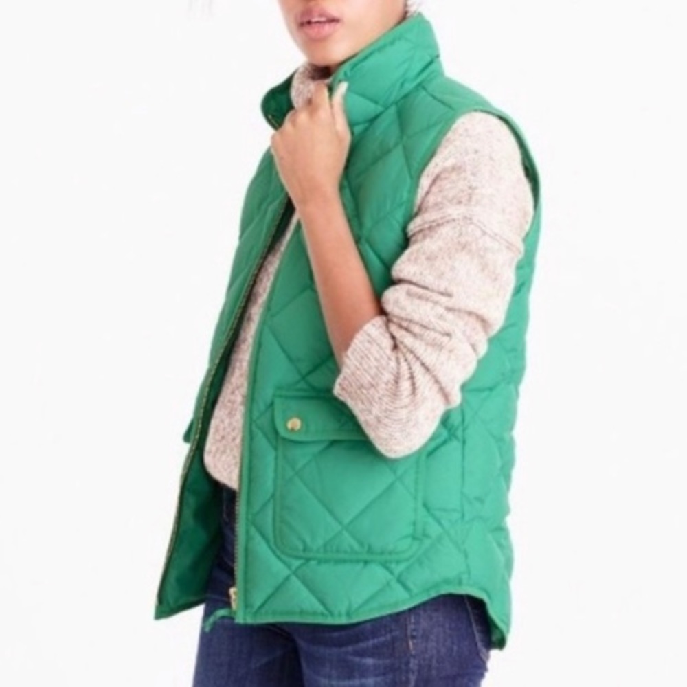 NWOT* J. Crew Green Excursion Vest, Size XS